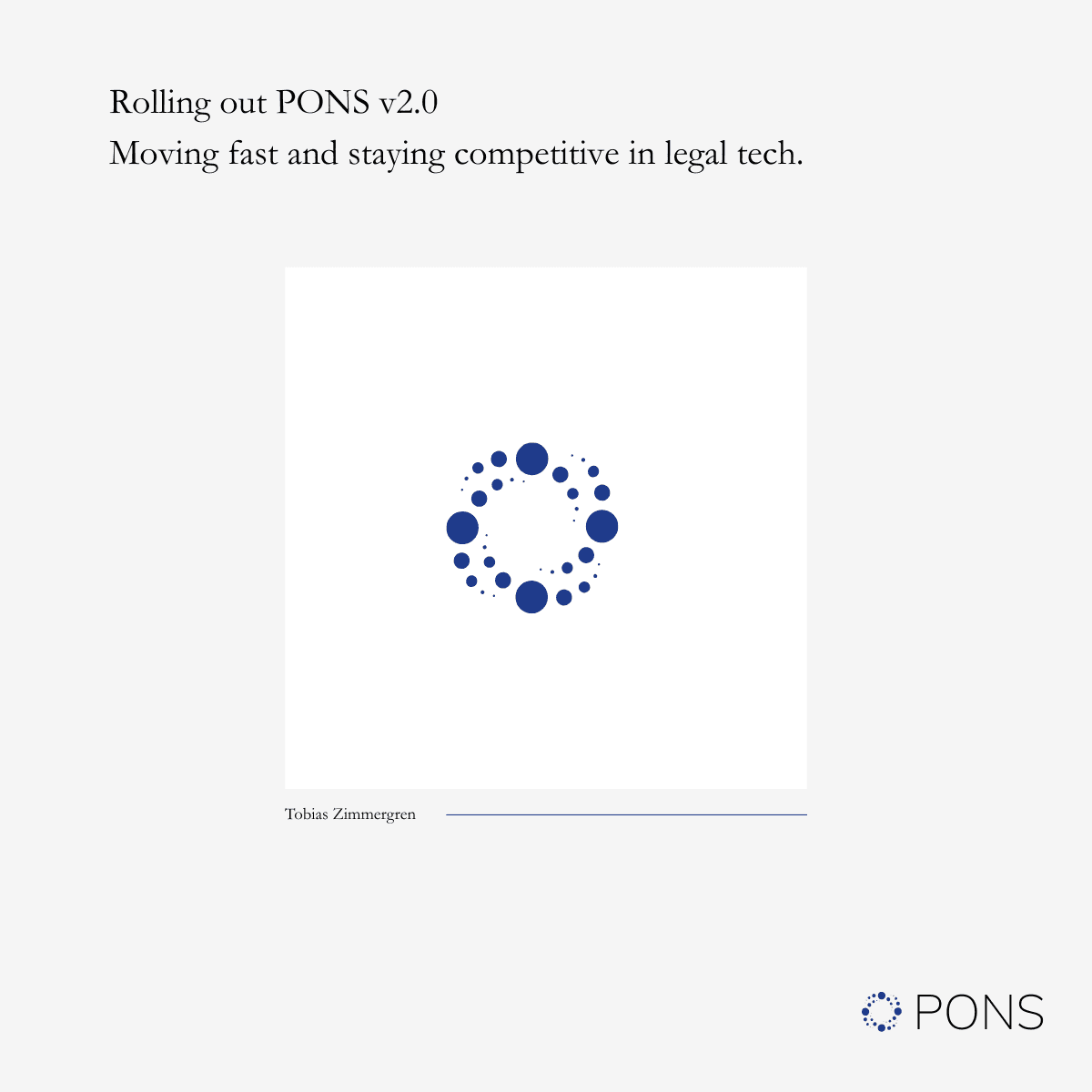 Rolling out PONS v2.0